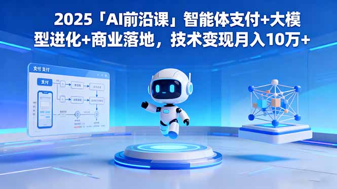 2025「AI前沿课」智能体支付+大模型进化+商业落地,技术变现月入10万+-好学创业资源