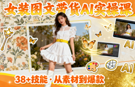 女装图文带货的AI实操课-好学创业资源